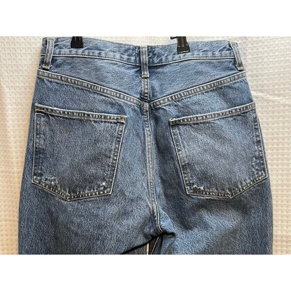 BDG jeans womens 27 x 29 relaxed straight button fly distressed high rise blue - Picture 4 of 12